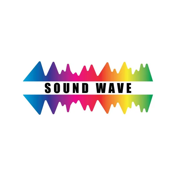 Sound Waves Vector Illustration Design Template — Stock Vector