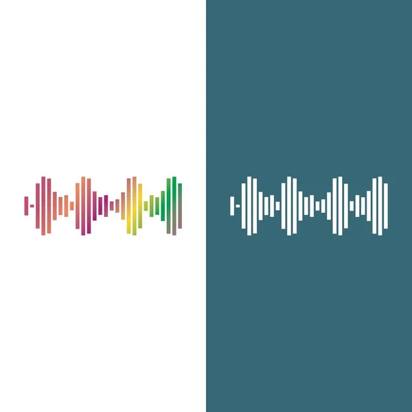 Sound Waves Vector Illustration Design Template — Stock Vector