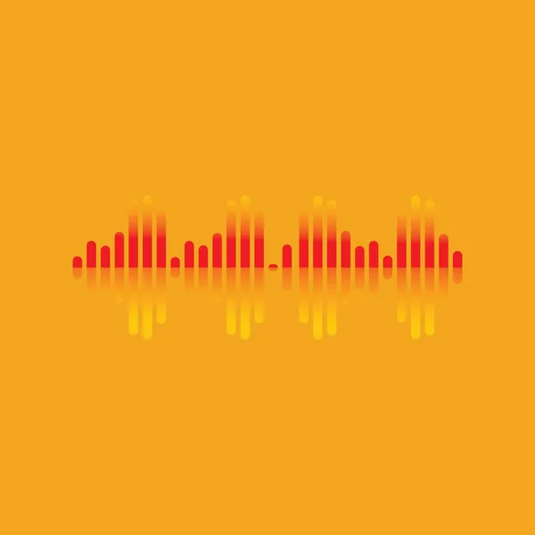 Звукові Хвилі Векторні Ілюстрації Шаблон Дизайну — стоковий вектор