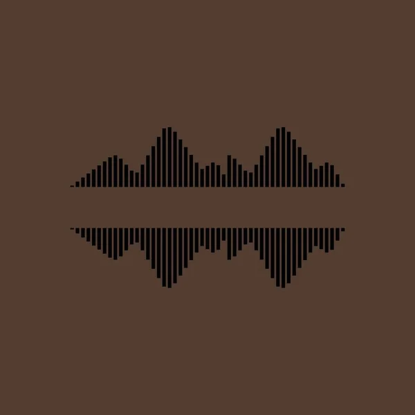 Sound Waves Vector Illustration Design Template — Stock Vector