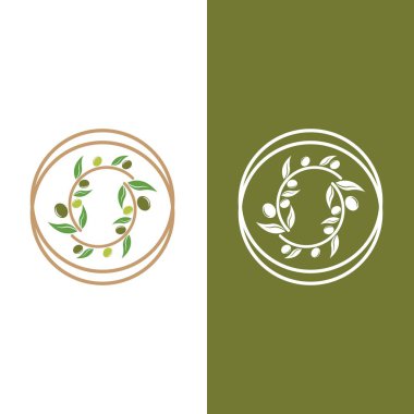 zeytin ikonu vektör çizim şablonu