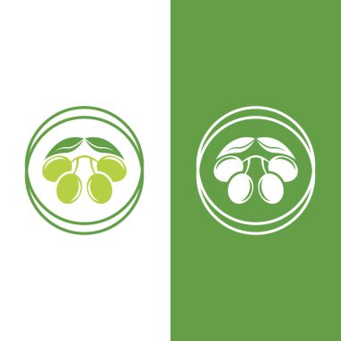 zeytin ikonu vektör çizim şablonu