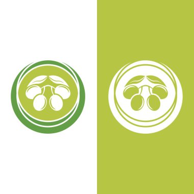 zeytin ikonu vektör çizim şablonu