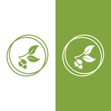 zeytin ikonu vektör çizim şablonu