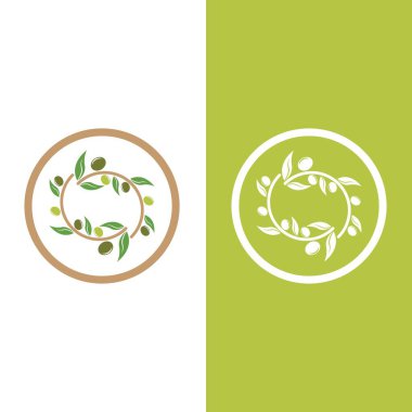 zeytin ikonu vektör çizim şablonu