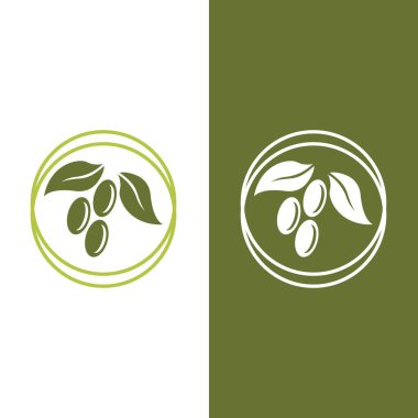 zeytin ikonu vektör çizim şablonu