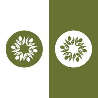 zeytin ikonu vektör çizim şablonu