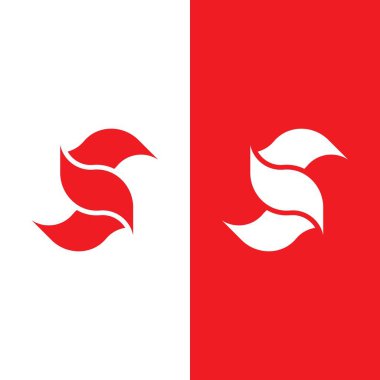 S harfi logo tasarım vektörü