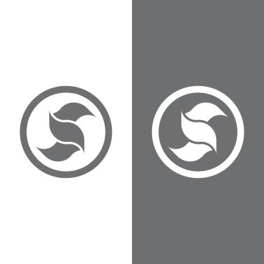 S harfi logo tasarım vektörü