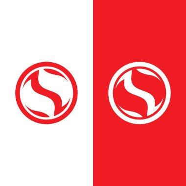 S harfi logo tasarım vektörü