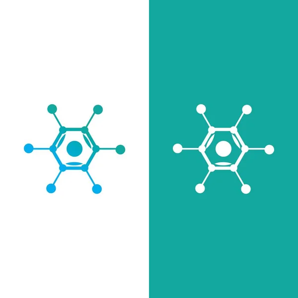 Modèle Logo Symbole Molécule Dessin Vectoriel Illustration — Image vectorielle