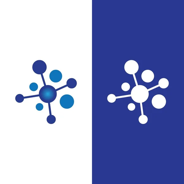 Modèle Logo Symbole Molécule Dessin Vectoriel Illustration — Image vectorielle