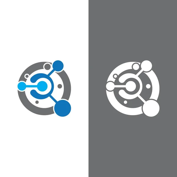 Дизайн Векторной Иллюстрации Логотипа Молекулы — стоковый вектор