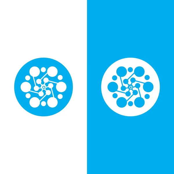 Дизайн Векторной Иллюстрации Логотипа Молекулы — стоковый вектор