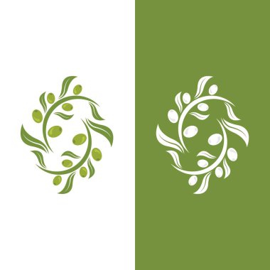 zeytin ikonu vektör çizim şablonu