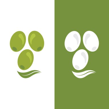 zeytin ikonu vektör çizim şablonu