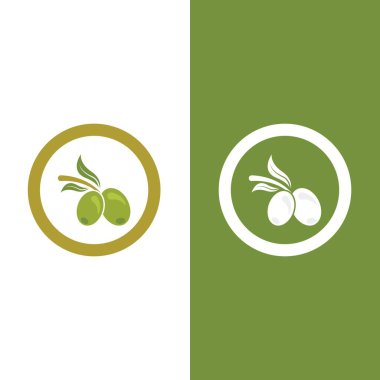 zeytin ikonu vektör çizim şablonu