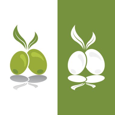 zeytin ikonu vektör çizim şablonu