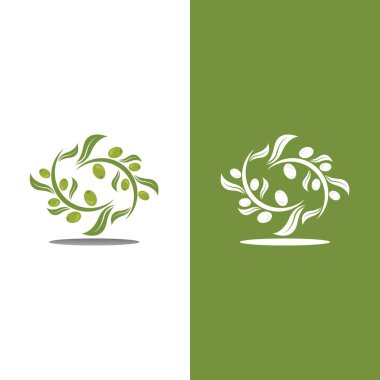 zeytin ikonu vektör çizim şablonu