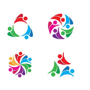 Topluluk, ağ ve sosyal simge tasarım şablonu