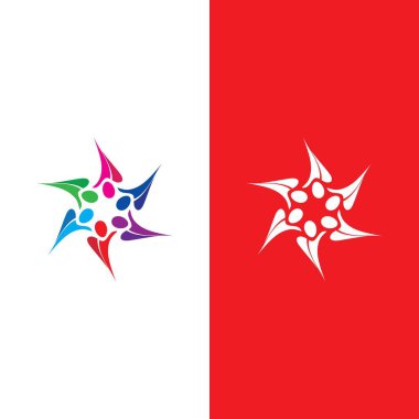 Topluluk, ağ ve sosyal simge tasarım şablonu