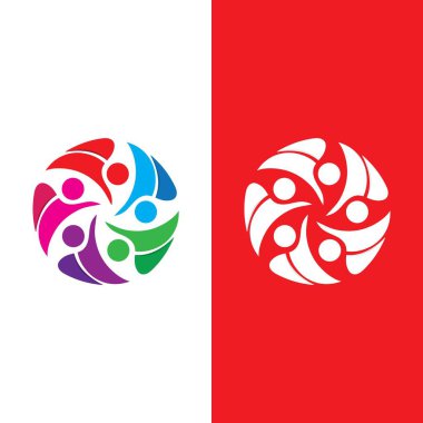 Topluluk, ağ ve sosyal simge tasarım şablonu