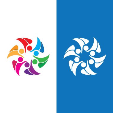 Topluluk, ağ ve sosyal simge tasarım şablonu