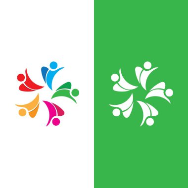 Topluluk, ağ ve sosyal simge tasarım şablonu