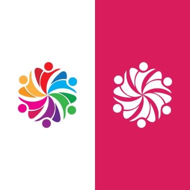 Topluluk, ağ ve sosyal simge tasarım şablonu