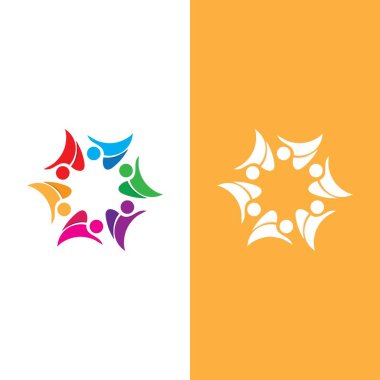 Topluluk, ağ ve sosyal simge tasarım şablonu