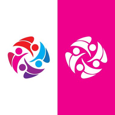 Topluluk, ağ ve sosyal simge tasarım şablonu