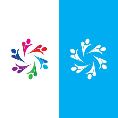 Topluluk, ağ ve sosyal simge tasarım şablonu