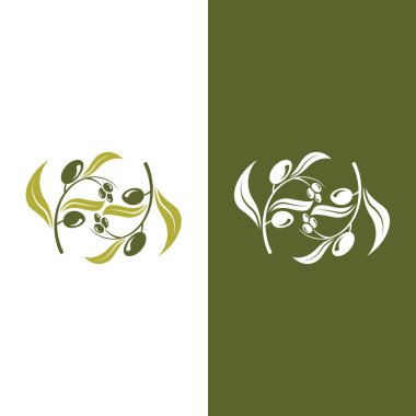 zeytin ikonu vektör çizim şablonu