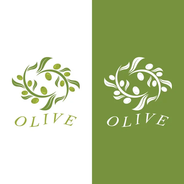 Olive Symbol Vektor Illustration Design Vorlage — Stockvektor