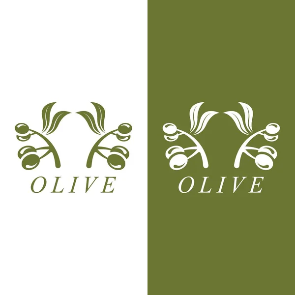 Olive Symbol Vektor Illustration Design Vorlage — Stockvektor