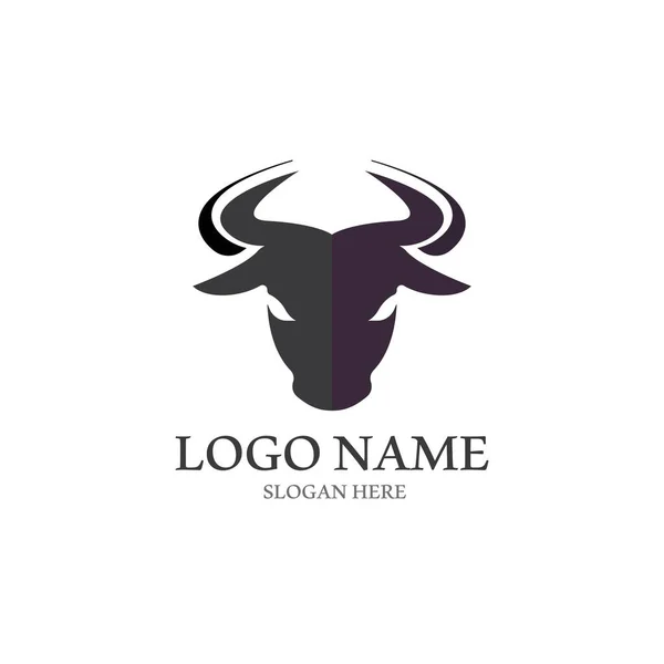 Boğa başlı logo vektör simgesi tasarımı