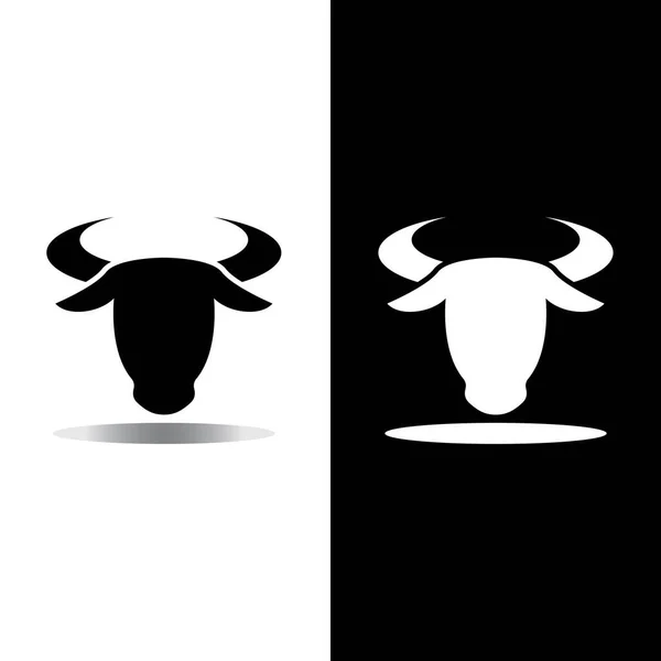 Bullhead Logotyp Vektor Ikon Design — Stock vektor