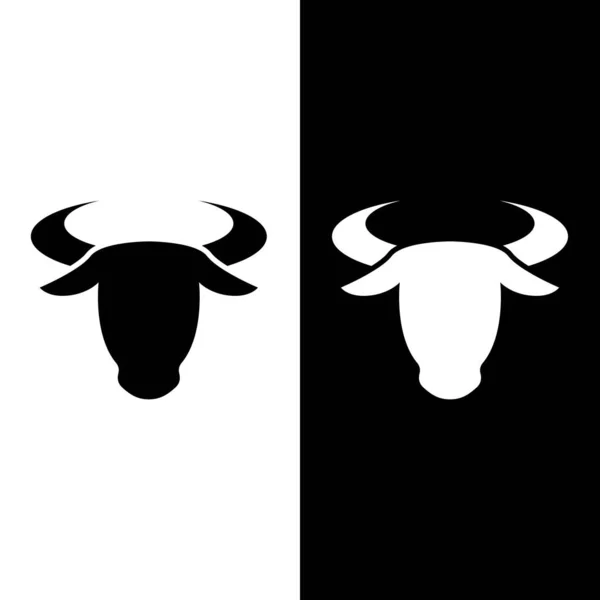 Tête Taureau Logo Vectoriel Icône Design — Image vectorielle