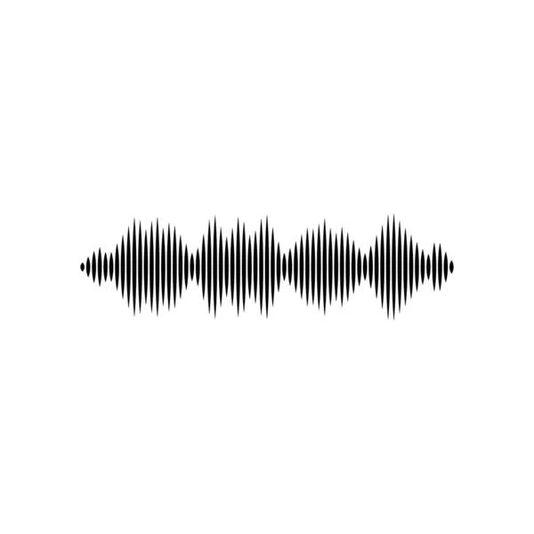 Sound Waves Vector Illustration Design Template — Stock Vector