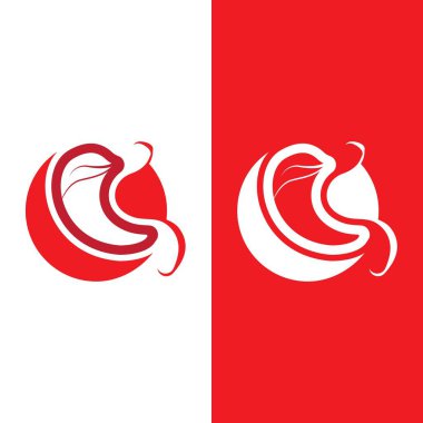 Mide bakım ikonu tasarımı konsept vektör çizimi