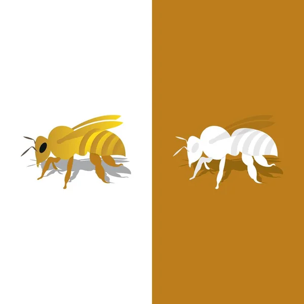 Logo Abeille Icône Vectorielle Illustration Design — Image vectorielle