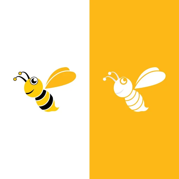 Logo Abeille Icône Vectorielle Illustration Design — Image vectorielle