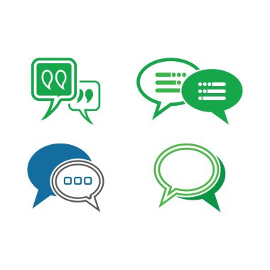Konuşma balonu simgesi Logo şablonu vektör çizimi