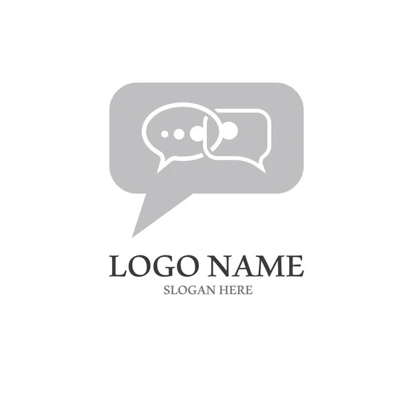 Sprachblase Symbol Logo Vorlage Vektor Illustration — Stockvektor