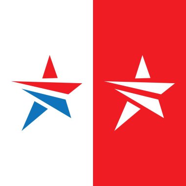 Yıldız simgesi şablon vektör illüstrasyon tasarımı