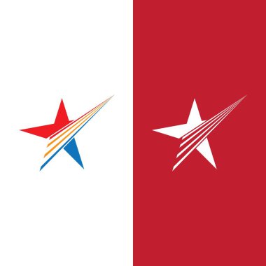 Yıldız simgesi şablon vektör illüstrasyon tasarımı