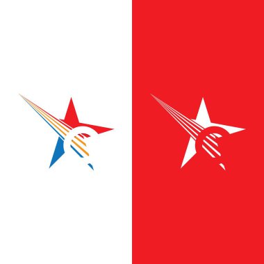 Yıldız simgesi şablon vektör illüstrasyon tasarımı