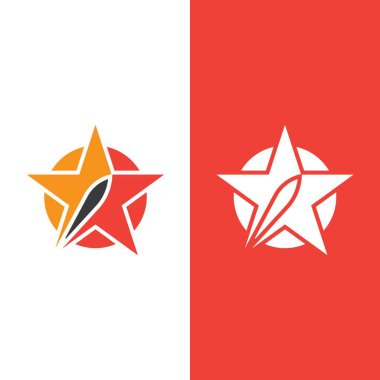 Yıldız simgesi şablon vektör illüstrasyon tasarımı