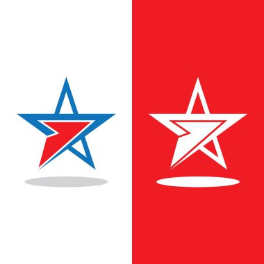 Yıldız simgesi şablon vektör illüstrasyon tasarımı