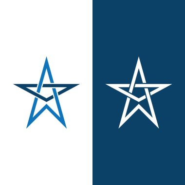 Yıldız simgesi şablon vektör illüstrasyon tasarımı